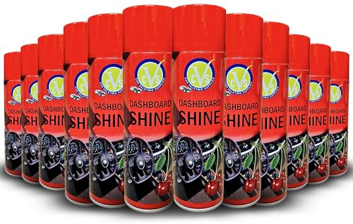 CVS Dashboard Shine - Spray in silicone lucidante: pulisce, lucida e protegge i rivestimenti interni dell'auto, ripristina la lucentezza, rimuove sporco, polvere e residui, profumato, 500 ml (ciliegia