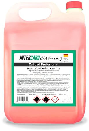 Desincrustante Profesional 5L • Limpiador Ácido para Lavavajillas, Tuberías y Circuitos Cerrados • Elimina Cal y Residuos Inorgánicos • Mantenimiento Eficaz de Equipos Industriales - Intercabo