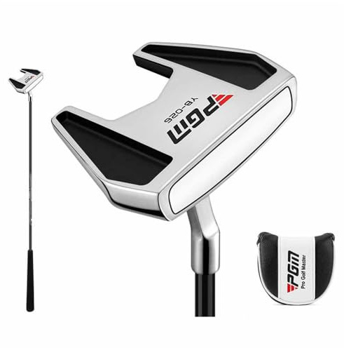 Putter de golf con centro de gravedad bajo, putter de pie para adultos, para mujeres y hombres, con funda para la cabeza de golf (Putter con)