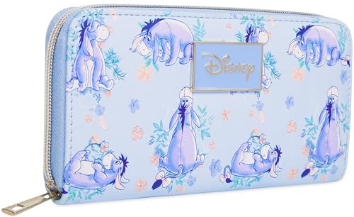 Disney Eeyore Wallet Purses for Women Teens Winnie The Pooh with Card Slots and Zipped Coin Pouch Shopping Travel Accessories