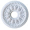 HOHOVYVY Roseta de estuco para techo, de poliuretano, redonda, 26 cm/35 cm, color blanco, decorativo para el techo (35 cm)