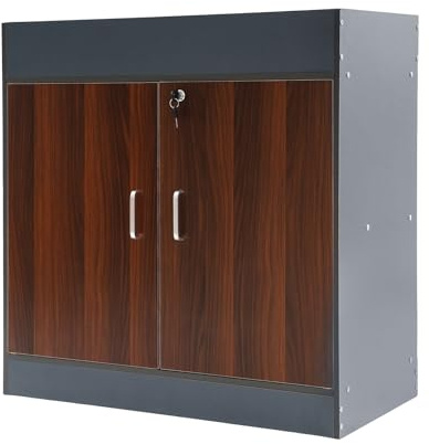 Armario de almacenamiento Tagowao de 80 x 40 x 80 cm, 2 puertas con cierre, resistente y duradero, ideal para oficinas y hogares