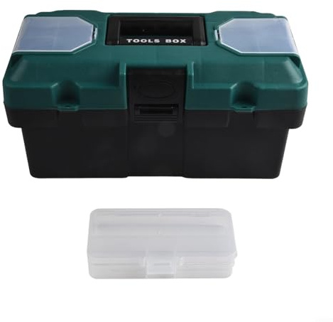 Cassetta degli attrezzi da 35,5 cm per una conservazione efficiente di strumenti di falegnameria e riparazione elettrica, design con serratura sicura