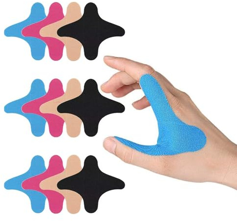 LAOYEFACAI Nastro kinesiologico pretagliato per palmo della mano e pollice per il pollice nastro sportivo per fissaggio e sollievo Traspirante e impermeabile cotone ed elastan