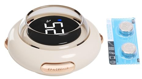 Mulcort Termometro da bagno con display digitale a LED, 3 colori, funzione di accensione/spegnimento automatico per la temperatura dell'acqua, design astronave per il bagno dei bambini