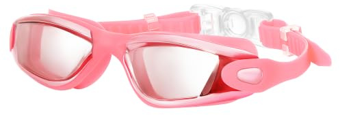 Neusaro Swimming Goggles Adult Men Women Anti-Fog ladies girls swim goggles Anti-Leak,Pink