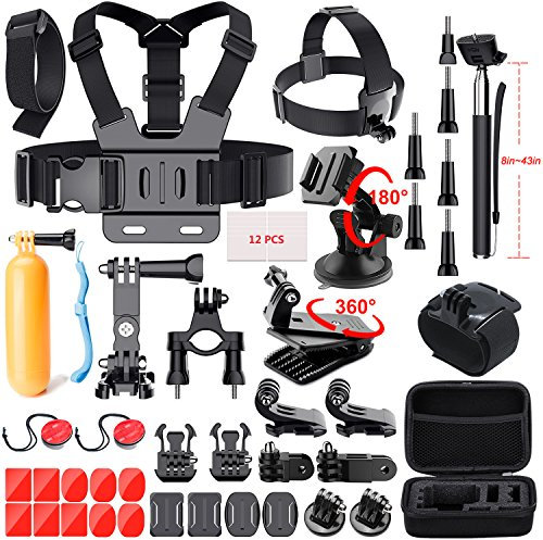 41-In-1 Action Camera Accessories Kit for GoPro Hero 6/GoPro Fusion/Hero 5/Session 5/4/3+/3/2/1/SJ4000/5000/6000/AKASO/Xiaomi Yi 4K and More by Mogomiten(41 items)