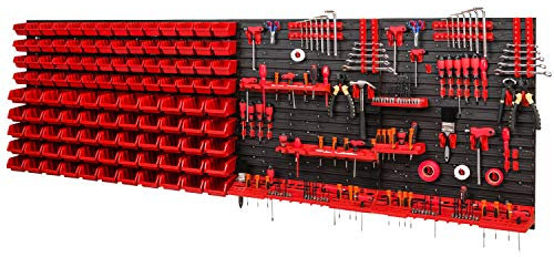 Lagersystem 780x2304mm Stapelboxen Wandregal Sichtlagerkästen Schüttenregal 111 Boxen