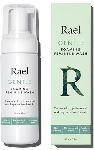 Rael Gentle Foaming Intimate Wash - pH Balanced for Women, Daily Freshness with Clean Ingredients for Sensitive Skin, Dermatologist Tested, Fragrance Free, Vegan, Cruelty Free (150 ml, 1 Pack)