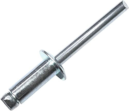 AERZETIX - C48238 - Lot de 20 Rivets aveugles standard Ø6.4x15mm acier/acier - DIN 7337 - rivet pop à rupture de tige