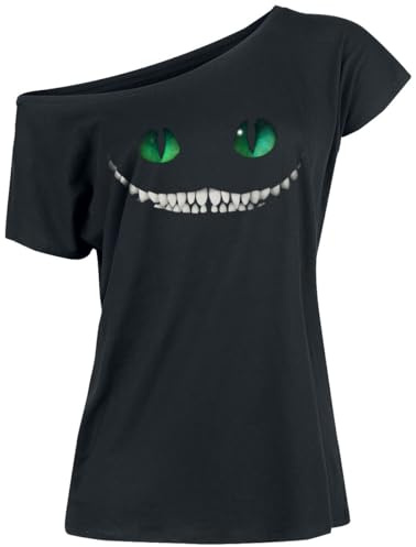 Alice im Wunderland Grinsekatze Frauen T-Shirt schwarz M