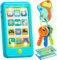 JOYIN Kleinkind Spielen Telefon, blau Spielzeug Telefon Set, Keyfob Schlüssel Spielzeug und Kreditkarten Set, Kinder Handy Spielzeug, Mädchen Jungen Geburtstag Geschenke für 1 2 3 Jahre alt