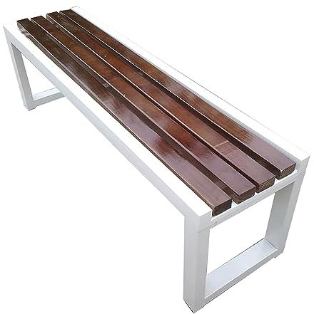 KAILODI Gartenbank Ohne Lehne,gartenbank Wetterfest 3 Sitzer,gartenbank Klein, Leicht Zusammenzubauen,für Garten, Veranda, Terrassen, Park 150 * 40 * 45CM Stil-4
