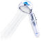 Aquadon EcoTornado Blau - Wassersparender & druckerhöhender Duschkopf - 360° rotierende Handbrause - Duschbrause mit Antikalk-Funktion - schützt Haut & Haare - Sparduschkopf