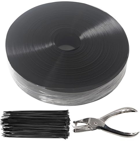 LEIGUNSING Cinta de privacidad para valla de alambre, 75 m x 0 m, listones de valla de alambre, privacidad para cubrir cercas, color negro (200 bridas de cremallera + perforador incluido)