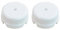 OASHISU 2 pezzi Scatola di distribuzione in porcellana per Impianti a 4 fori per entrata/uscita del cavo. Copri cavi e copri fili in ceramica colore Bianco, Ø 78mm Prof. 35mm