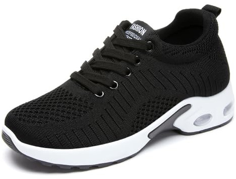Scarpe Terapeutiche Per Diabetici Da Donna Scarpe Da Corsa Scarpe Alluce Valgo Piedi Gonfi, Scarpe Da Ginnastica Leggere E Traspiranti Antiscivolo Scarpe Ortopediche Per Artrite Edema,Black-38 EU