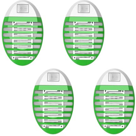 Moustique Tueur Lampe, Lampe UV, Non Toxique, Tueur D'Insectes Electrique Maison,Insectes, Moustiques, Mouchesc,Prise Anti Insectes Electrique, Piège à Mouches Efficace(4 Paquets)