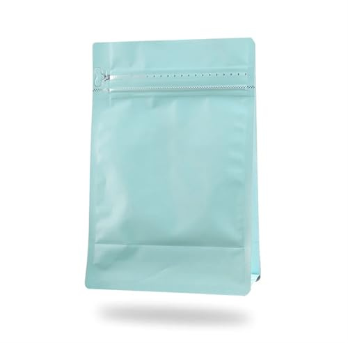 Sacchetti di plastica con cerniera, 25 sacchetti in mylar con fondo piatto spesso (blu, 500 g)