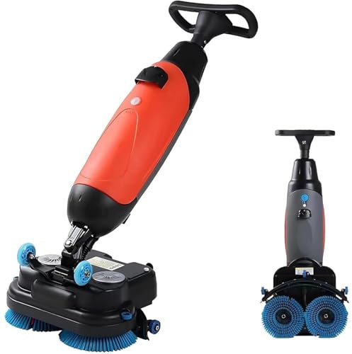 CYMYYDS Lucidatrice E Lucidatrice per Pavimenti Multifunzione, Lavapavimenti Commerciale, Doppia Spazzola, Lavapavimenti Elettrico Senza Fili, Pulizia Efficiente per Spazi Domestici E Commerciali Red