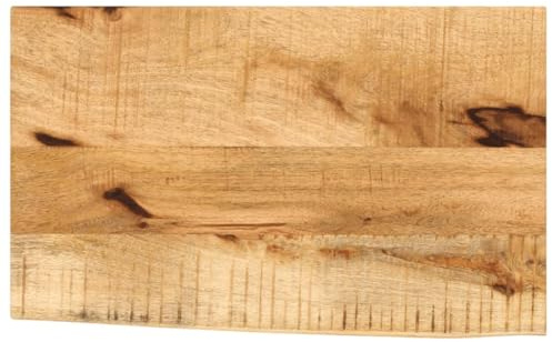 Foknhdi Ersatz-Tischplatte 60x30x2,5 cm Mangoholz mit Baumkante raues Massivholz Modernes Design für Küche Büro Balkon und Esszimmer