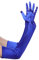 BABEYOND Long Satin Elbow Gloves - Bridal & Fancy Dress Gloves for Women (A-Smooth 52cm/Blue)