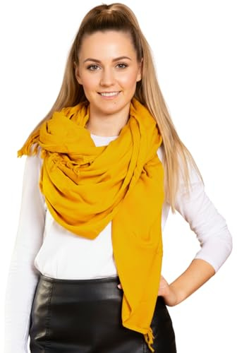 PANASIAM Scarf uni 190x116cm safron yellow