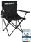Kirkjubøur® Njörd Campingstuhl Outdoor Faltbarer, Leichter Klappstuhl ideal für Amgeln Festivals Garten Camping und Balkon (Schwarz)