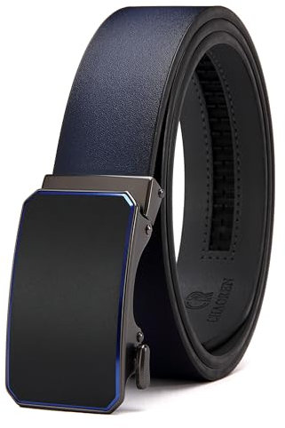 CHAOREN Automatik Gürtel Herren, Ledergürtel Ratsche für Herren Business Anzug, 35mm Breit Gürtel ohne löcher, Größe Angepasst