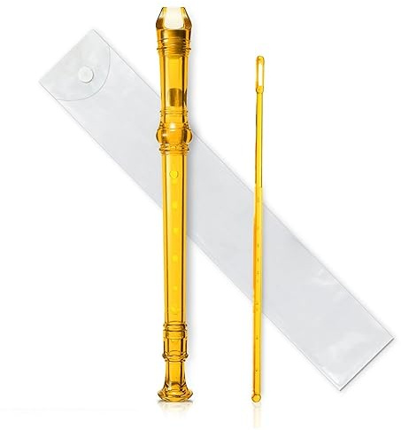 skola blockflöjt Flerfärgad 8 Hål Lång Flöjtinstrument För Musikalisk Sopran Plastblockflöjt Populär (Color : Yellow)