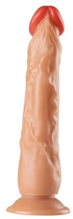 Vielretude 24cm Realistische Dildo AnalDildos Sex Spielzeug mit Starkem Saugnapf G-Punkt Stimulieren Extra lang Dildos für die Frauen(Braun)