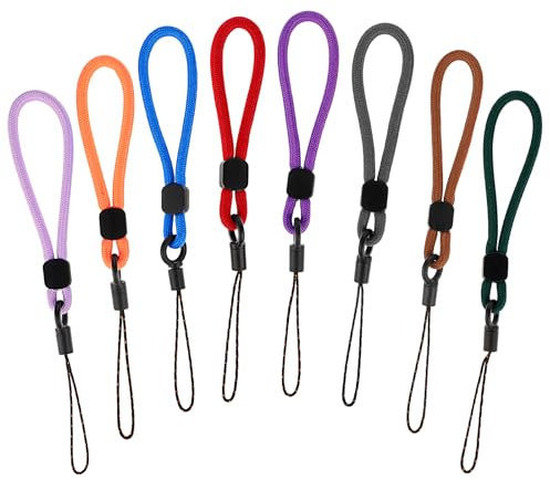 8 Stück Handschlaufe Handy Handschlaufe Handy Handschlaufe Schlüsselband Kurz Buntes Nylon Handschlaufe Lanyard Stringphone Für Usb-Sticks Schlüssel Telefone Schlüsselanhänger Ausweise Namensschilder