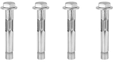 Leliafleury M6*50 Expansion Screw Bolts 4Pcs Stainless Steel Anchor Bolts External Hex Nut Expansion Sleeve for Wall Brick Concrete Masonry Fixings