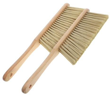 Ipetboom 2Piezas Cepillo de Limpieza de Madera Suave Cepillo Portátil para Eliminar Polvo Sofá Cama y Muebles Cepillo Multifuncional para Hogar con Mango Antideslizante para Difíciles