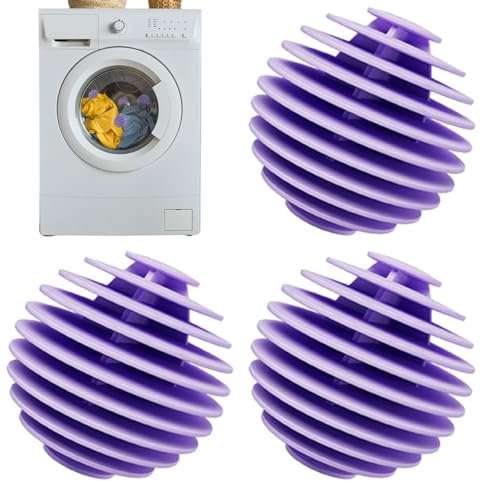 Sfere di essiccazione per bucato, 3 palline di lavaggio morbide anti-avvolgimento, palline flessibili per essiccatore per lavanderia a palla, palline flessibili per lavanderia per lavatrice