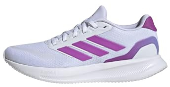 adidas Donna Runfalcon 5 Running Shoes, Ftwr White/Purple Burst/Semi Blue Burst, 40 EU