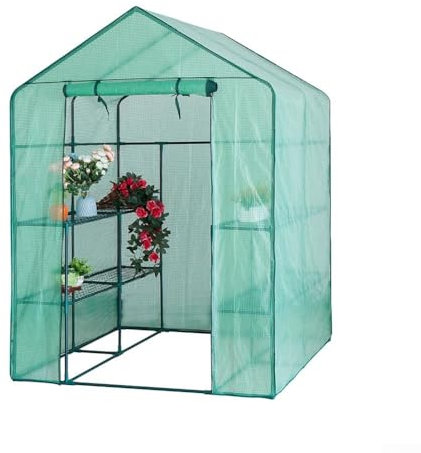 Invernadero para jardín, patio, flores, hierbas, tomate, casa de cultivo, sin soporte, para un crecimiento óptimo de las plantas para tomate verde (230 x 143 x 195 cm)