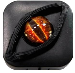Devil's Eye Contact Lenses Box Color Portable Contact Lens Case For Travel Kit Box, Lens Gifts Portable Eyes Portable Case, Fancy Travel Halloween Portable Storage Contact Gifts Eyes Removal N