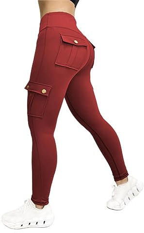 Legging de Sport Femme Pantalon de Yoga avec Poches Yoga Fitness Gym Jogging Taille Haute Leggings pour Femmes Push Up Slim Fit Butt Lift Collants et Legging Soldes D'Été Pantalons de Yoga Pas Cher