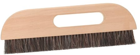 HOMSFOU Brosse à Encoller Peint à Poils Longs Avec Manche Bois Ergonomique Grand Volume De Poils Denses Pour Lissage Outil Pratique Pour Pose Et Décoration Murale