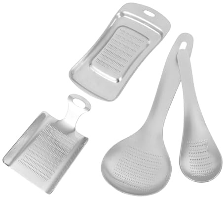 Rallador de Jengibre de Acero Inoxidable 4 Piezas Plata