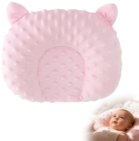 YOFDAL Cojin plagiocefalia bebe, ideal para viajes. Almohada antirreflujo para bebés, apta para sillas de coche y cochecitos