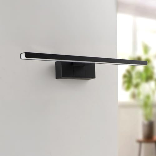 M Ledme - Lámpara de Espejo Baño LED Plex 12W, 60cm, 1200 lumen, Blanco Neutro 4000K, a Prueba de Agua IP44, incluye abrazadera para Espejo y Pared, LM6126