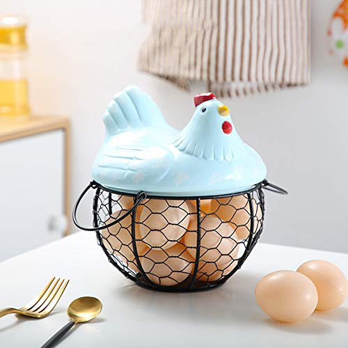 Espositore per uova, supporto per uova, a forma di gallina, per la raccolta di uova, può contenere fino a 15 uova