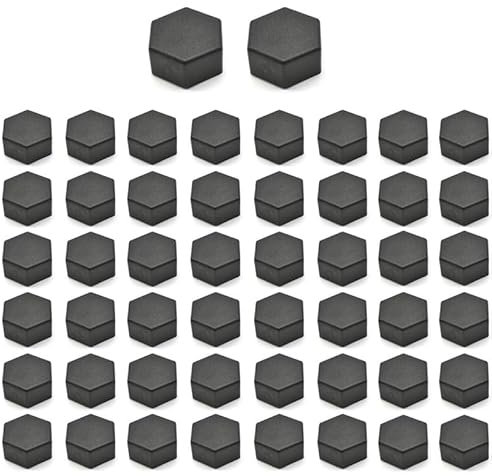 Aoktorkit 50 Pcs Hex Nut Covers, Black M8*13 * 10 Nut Caps, Plastic Nut Protection Caps for Hex Hexagon Nuts