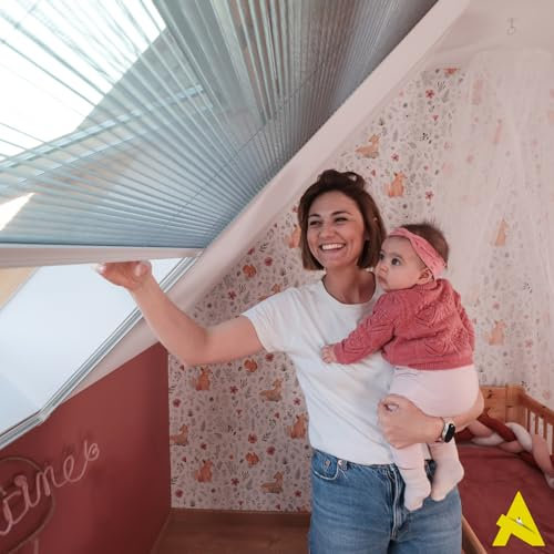 Store moustiquaire Avosdim pour fenêtre de Toit, recoupable Hauteur et Largeur (L1400 x H1700 mm)