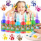 Tigvio Fingerfarben Ungiftig 12×30ml, Auswaschbar für Kinder, Frei von Parabenen Gluten Laktose, für Hause Schule Malen