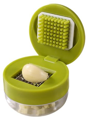 Picadora de ajo, mini trituradora de ajos, cortador de acero inoxidable, herramienta fácil de picar ajos, utensilio de cocina multifunción, picadora portátil, molinillo para jengibre, verduras