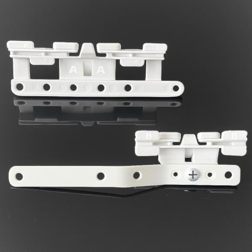Byour3 BY3-2 Soportes Centrales para Barra de Cortina Riel Extensible Repuestos Centrales Barras Ganchos para Barra de Cortina Blanco Universal Acrimo Swish Kirsch Stanley Valiant (1 Par, Blanco)