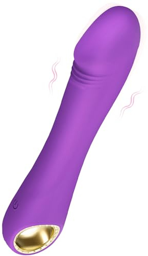 Vibradorador Mujer Juguetes Eroticos Dildo Realista Vibrador con 9 Modos Vibradores Consoladores.. para Mujer con Vibración mujer Vibradorador Clítoris Juguete Sexualmujer (Púrpura/175mm)